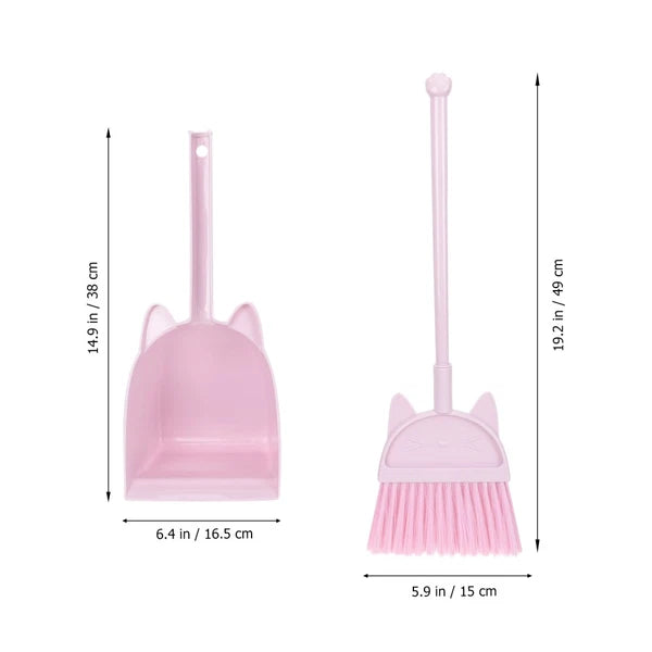 1 set of Kids Broom and Dustpan Kids Broom Dustpan Mini Dustpan and Broom