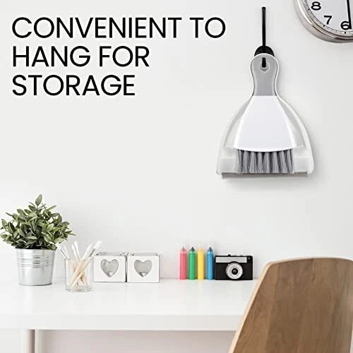 6 Pack Mini Hand Broom and Dustpan Set for Table Desk Computer Keyboard