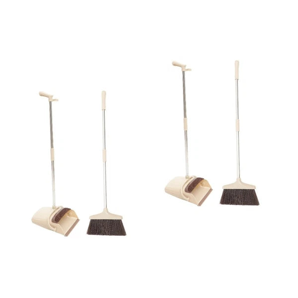 Broom Dustpan Set Office Small Brushes for Cleaning Stainless Steel