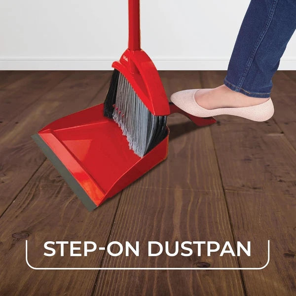 O-Cedar Pet Pro Broom with Step-On Dustpan | Remove 99% with One Sweep | Dustpan