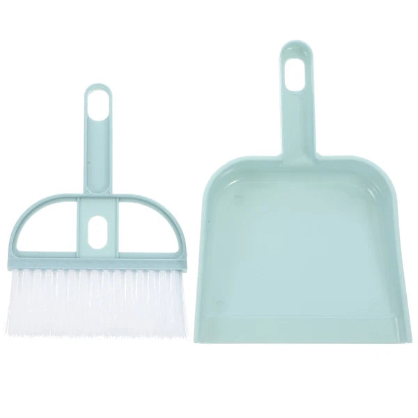 Mini Broom Dustpan Set Desktop Small Cleaning Supplies Keyboard Duster
