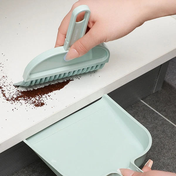 Desktop Broom Set Child Mini Dust Pan Car Cleaning Brush Interior