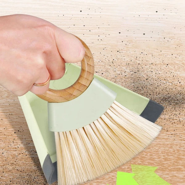 Mini Broom Dustpan Set Small Cleaning Brush Duster for Car Air Vent