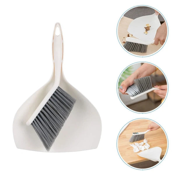 2 Sets Desktop Cleaning Kit Broom Dustpan Combination Supplies Mini