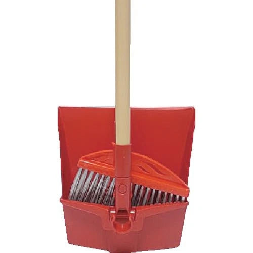 TRUSCO Multi-Function Broom Dustpan Set, Red, TDPS10-SET-R