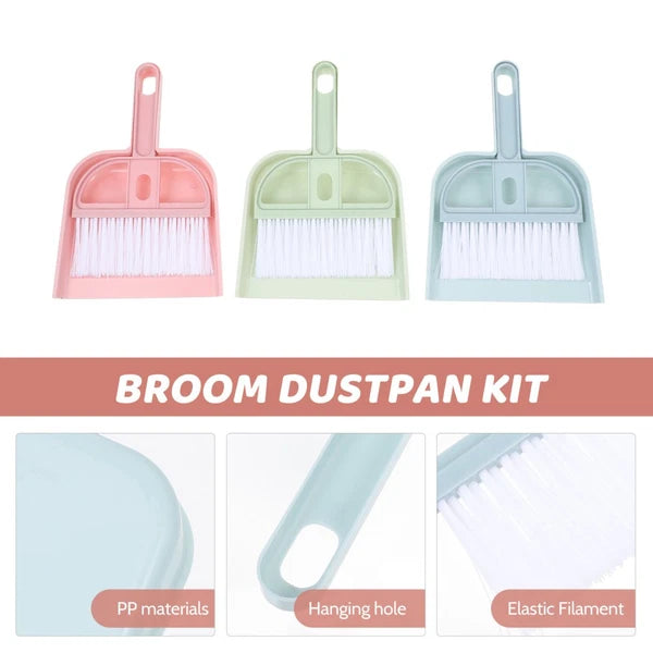6 Sets Cleaning Artifact Miniature Brush and Dustpan Bulk Kids Broom