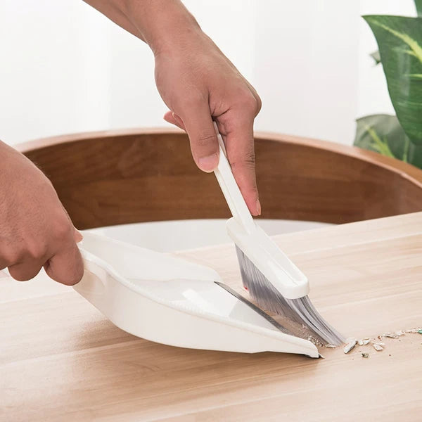 Mini Desktop Broom Set Small Dustpan Child Portable Handheld with