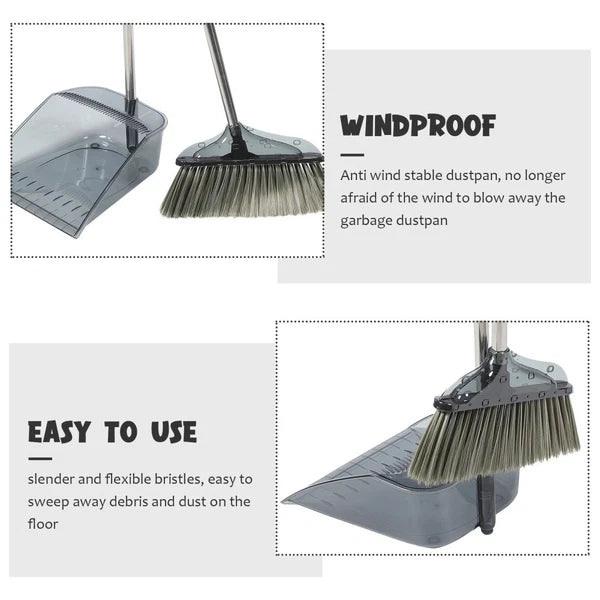 Soft Broom Sweeping Travel Office Dust Pan and Brush Dustpan Kit