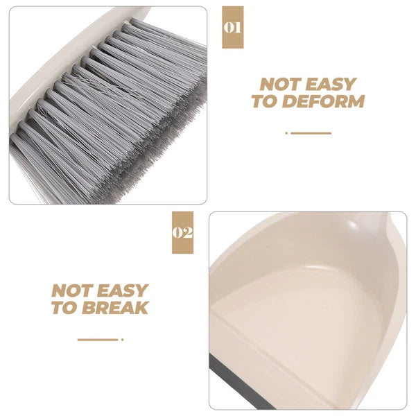2 Sets Small Broom and Dustpan Set Multi-Functional Compact Dustpan And Brush