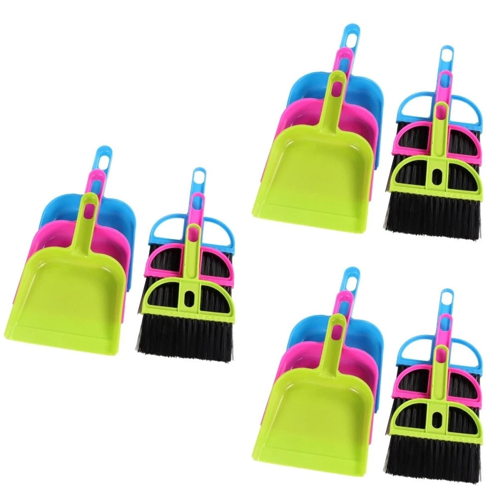 3 Pack Sweeping Brush and Dustpan Set Keyboard Cleaner Kit Cleaning