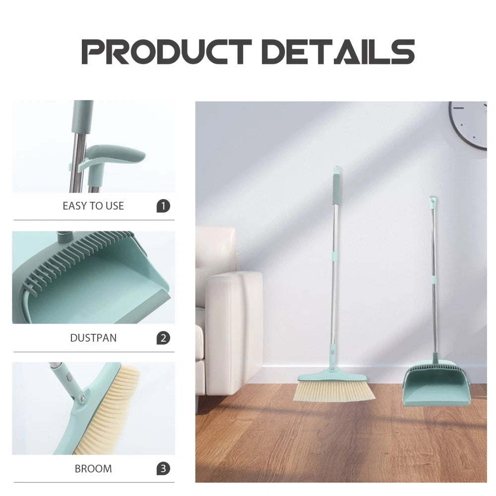 Broom Dustpan Set with Office Household Brooms Home Cleaning Kit