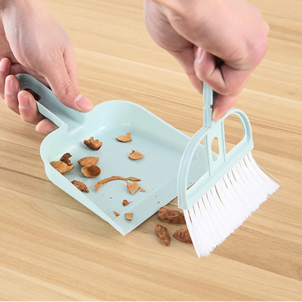 6 Sets Cleaning Artifact Miniature Brush and Dustpan Bulk Hand Broom