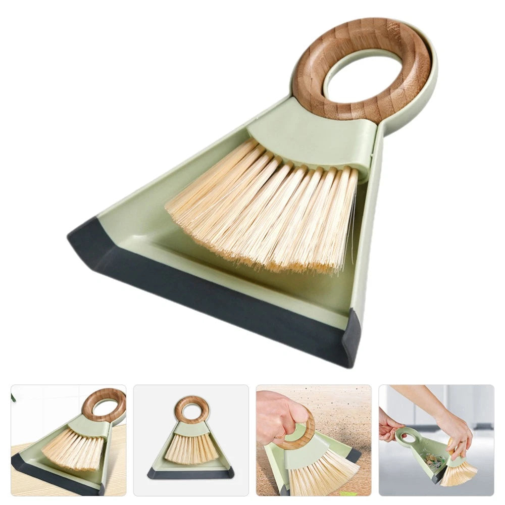 Mini Broom Dustpan Set Small Cleaning Brush Duster for Car Air Vent