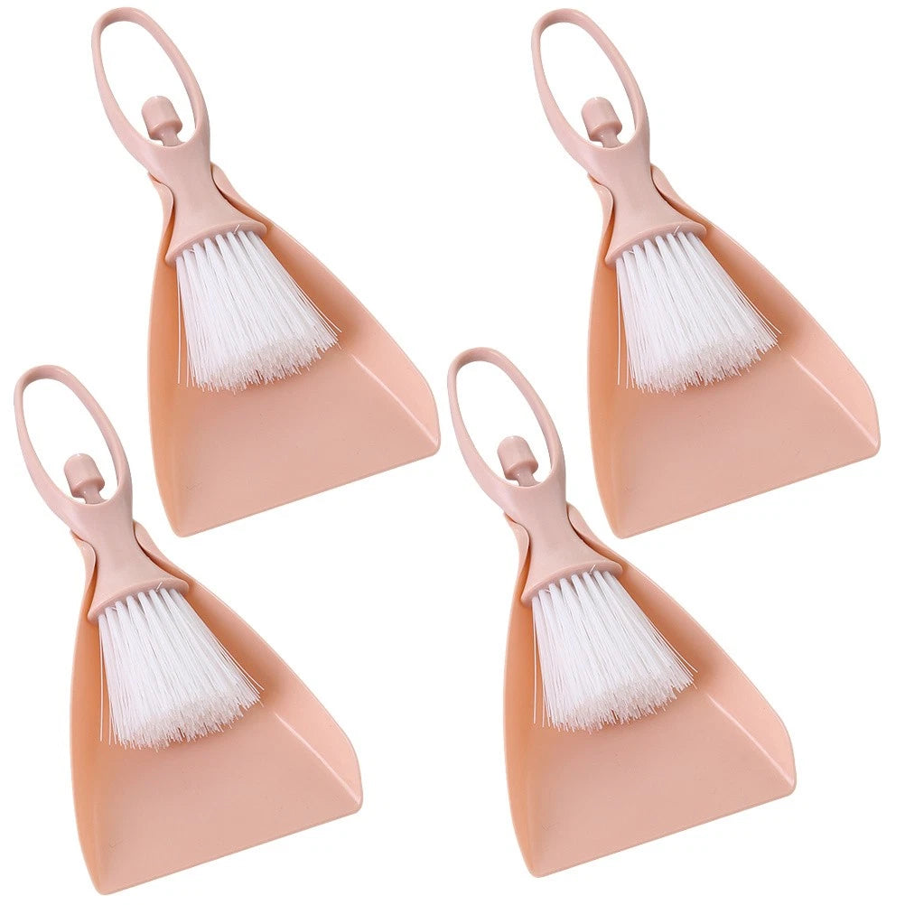 4 Sets Mini Broom Toddler Dustpan and Brush Small Desk Cleaning Table