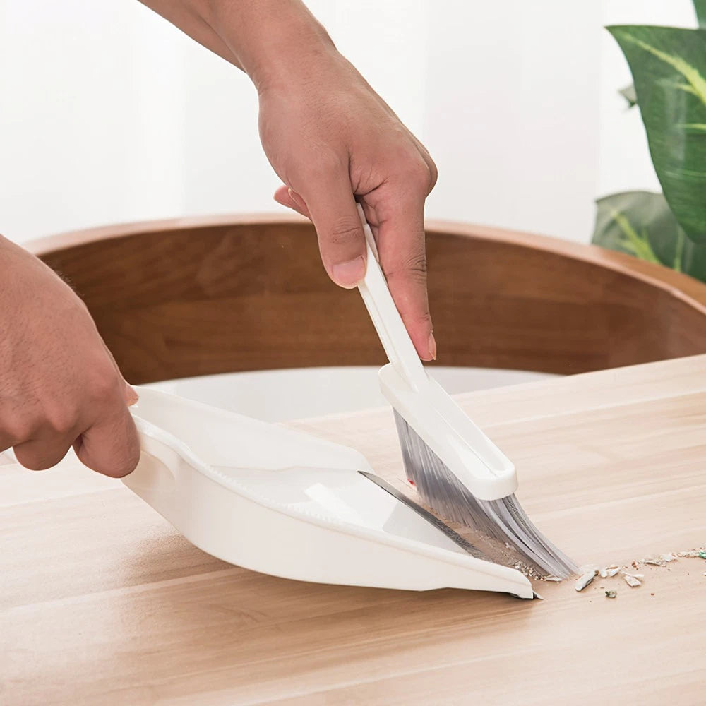 Mini Desktop Broom Set Small Dustpan Child Portable Handheld with