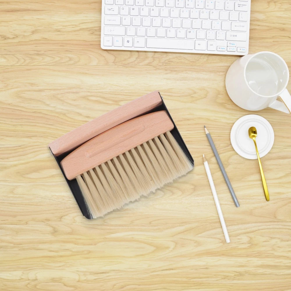 Mini Broom Dustpan Brush Pans Table and Set Desktop Cleaning Supplies