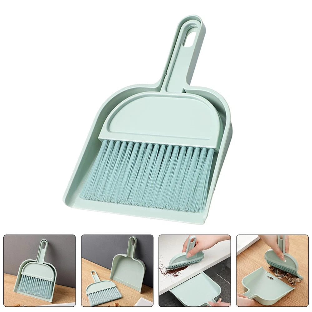 Desktop Broom Set Child Mini Dust Pan Car Cleaning Brush Interior