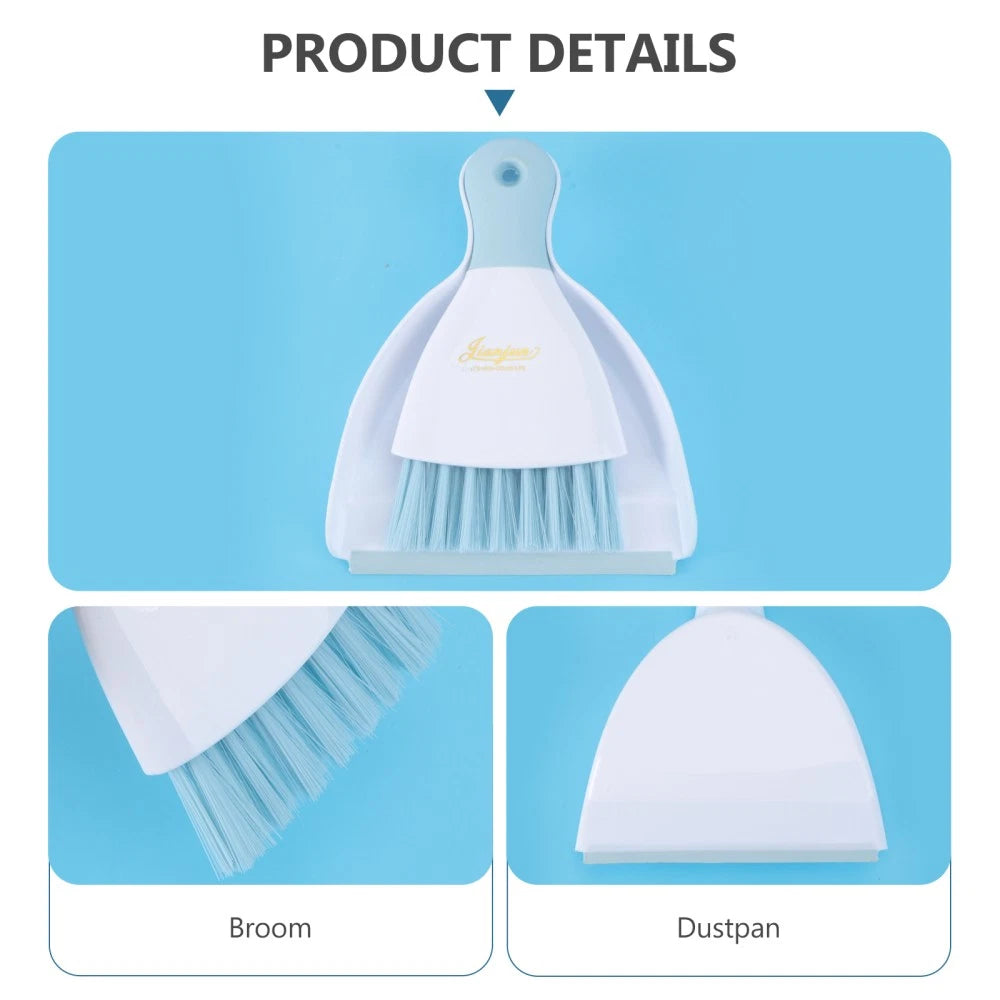 2 Pieces Convenient Small Dustpan Set Cleaning Tools Desktop Cleaner