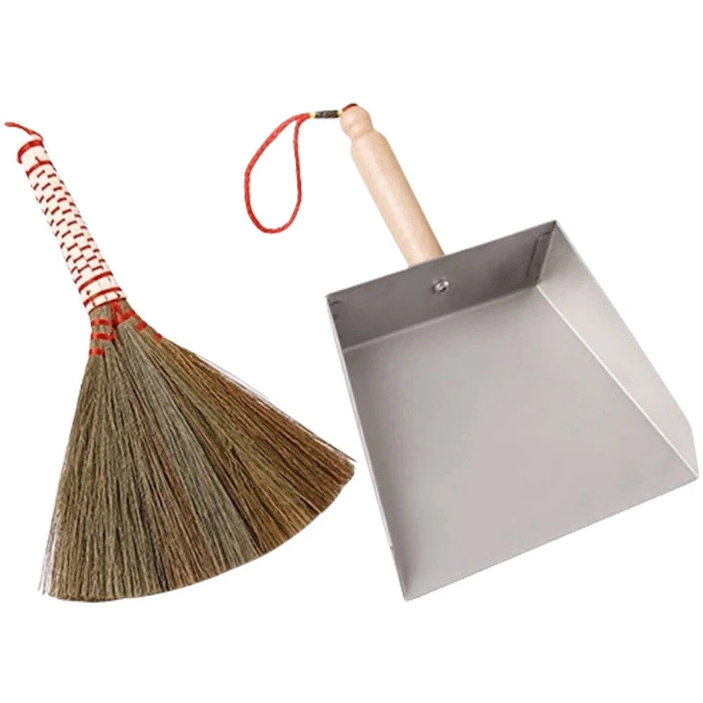 Desktop Cleaning Kit Child Dustpan and Broom Set with Small Brush