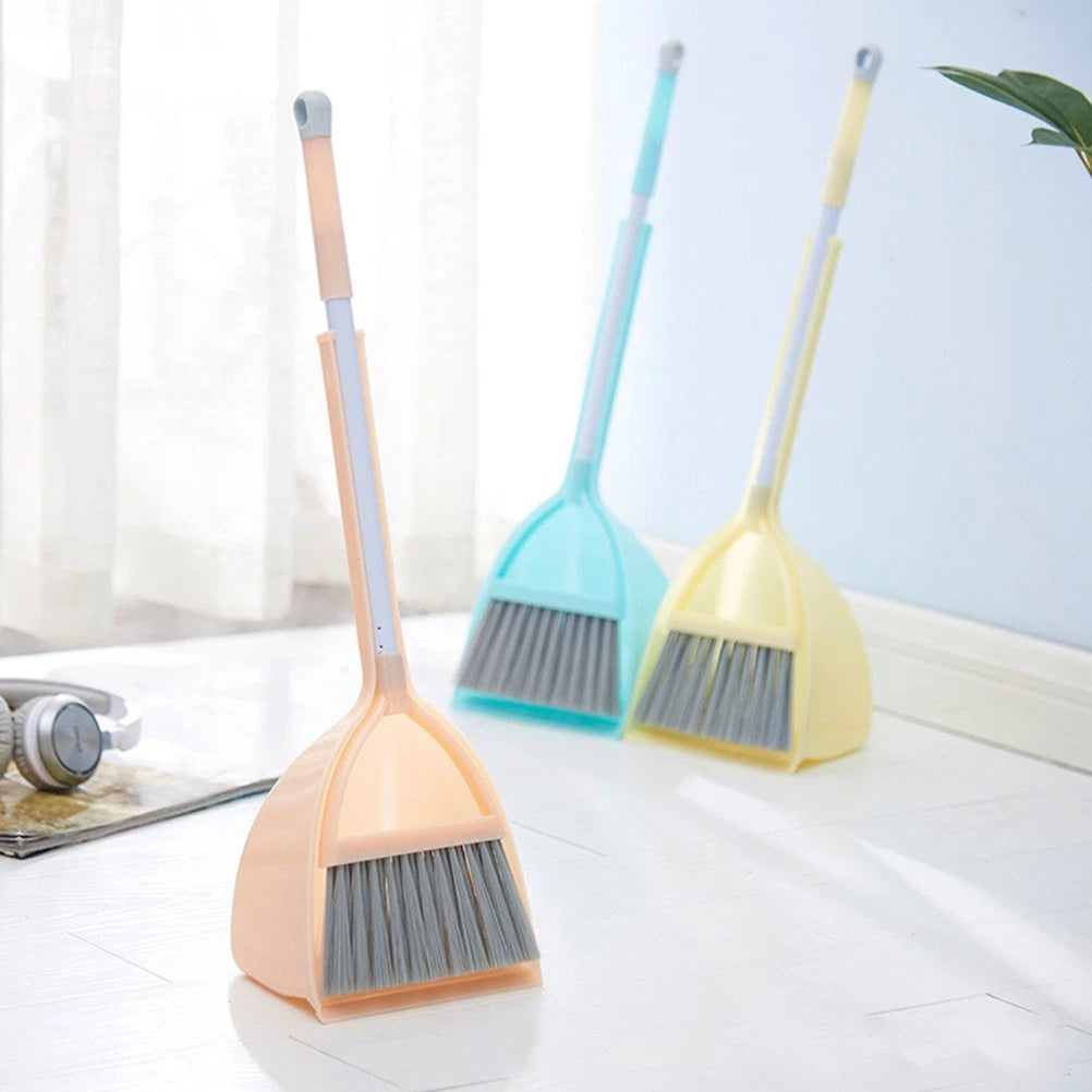 4 Pcs Small Broom and Dustpan Set Child Kids Housekeeping Cleaning Toys