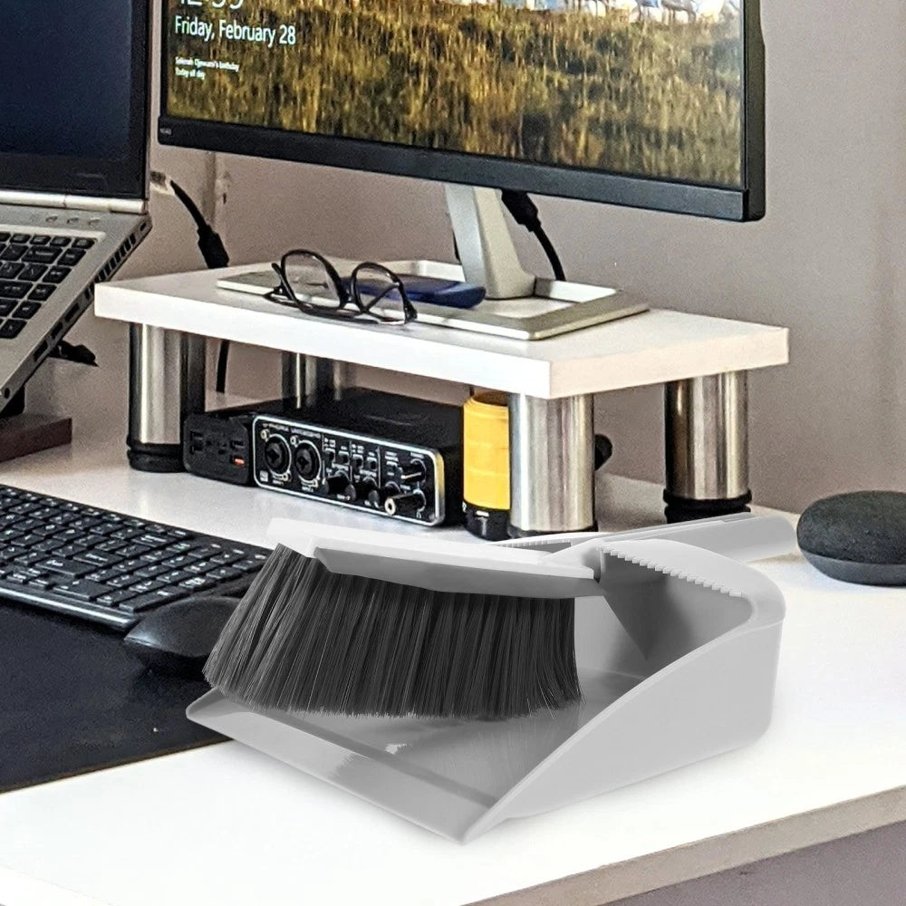 Mini Dustpan Broom Set Desktop Table Sweeper for Crumbs Small Brush and