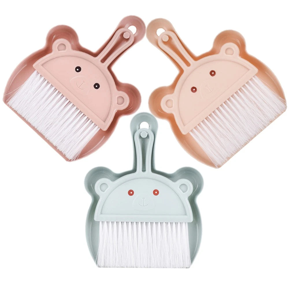 3 Sets Cartoon Broom Dustpan Small Brushes For Cleaning Dustpan-
