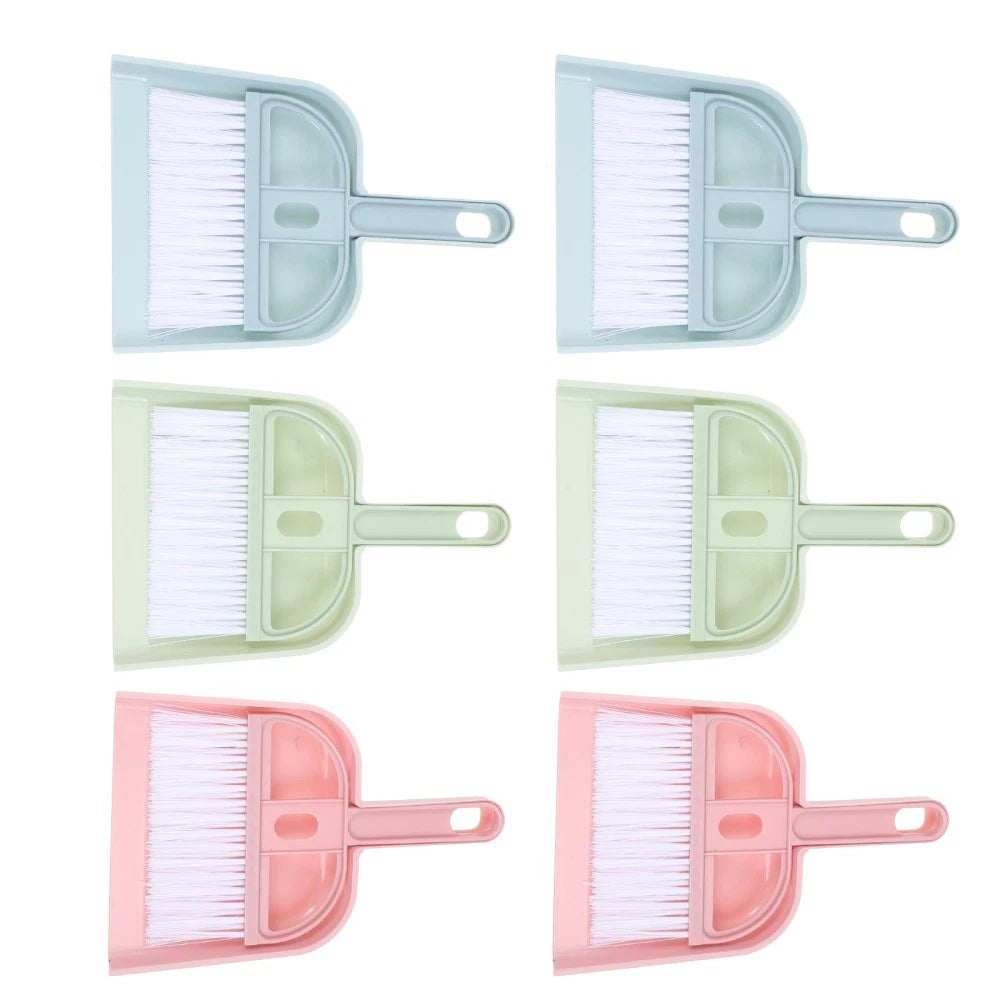 6 Sets Cleaning Artifact Miniature Broom and Dustpan Tiny Brush Bulk