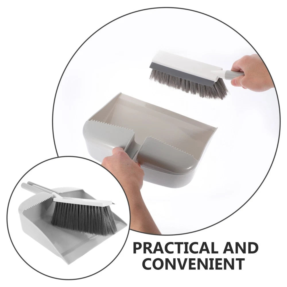 Mini Dustpan Broom Set Desktop Table Sweeper for Crumbs Small Brush and