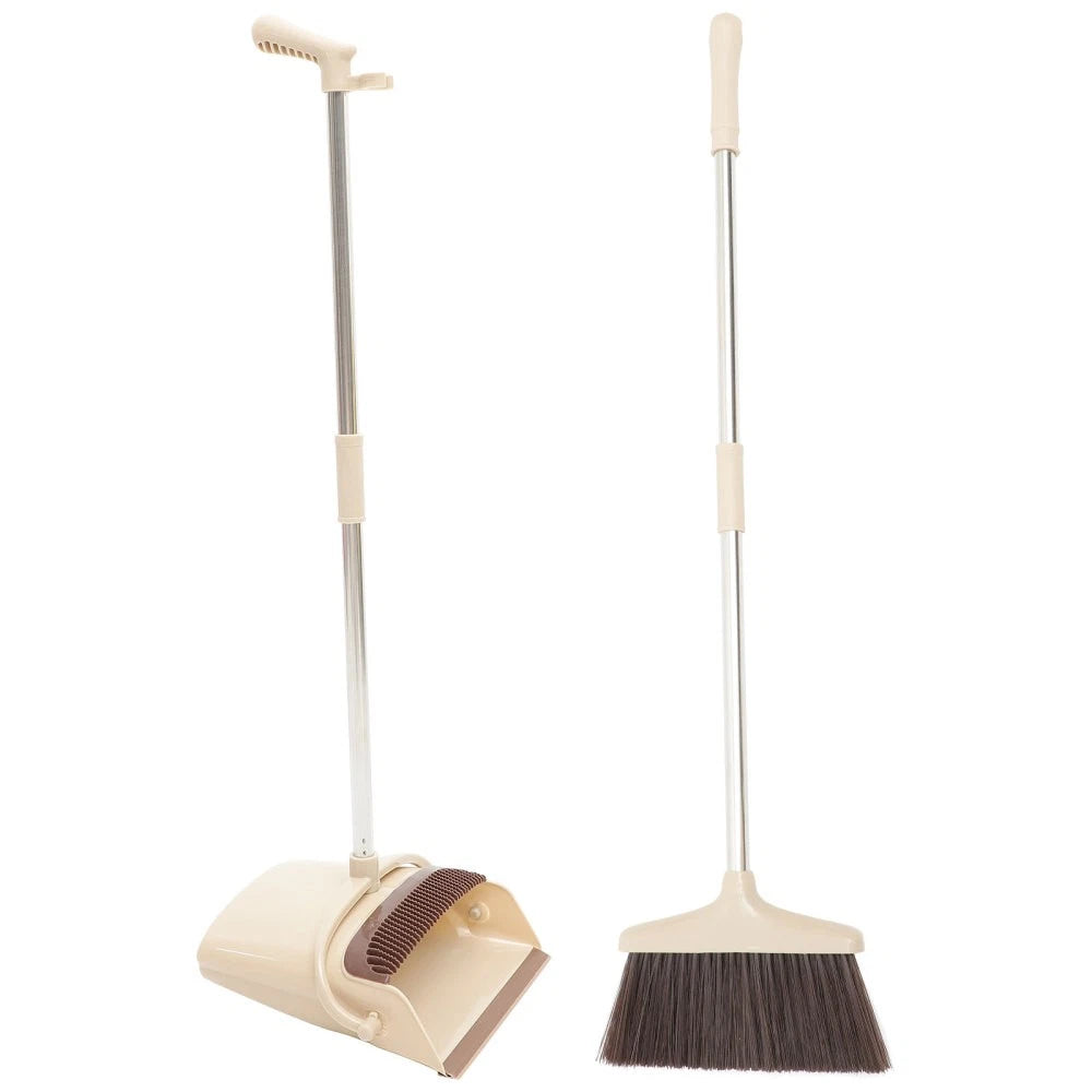 Broom Dustpan Set Office Small Brushes for Cleaning Stainless Steel