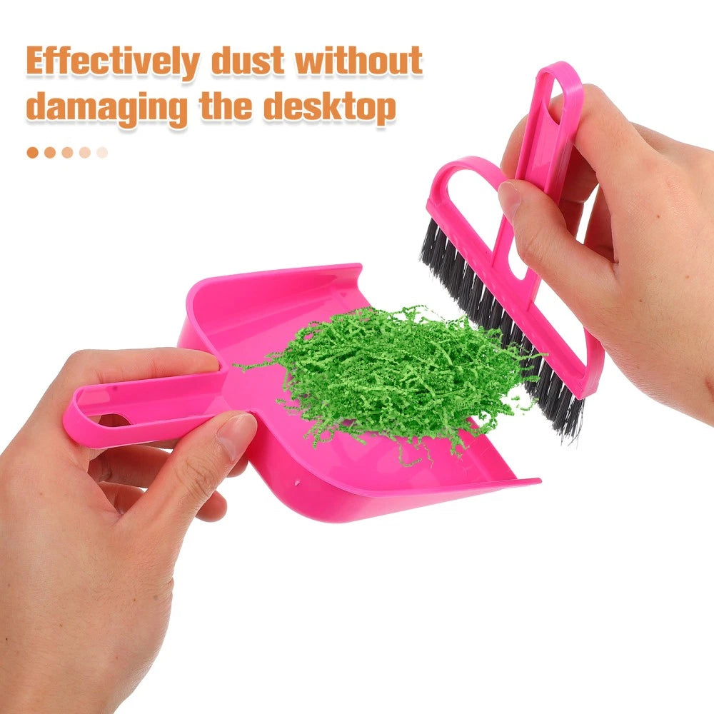 Desktop Broom Set Work Child Cleaning for Toddlers Dustpan Brush Toy
