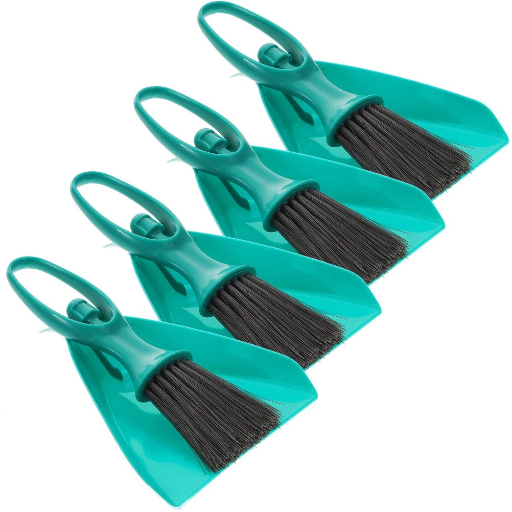 4 Sets Mini Broom Dustpan Cleaning Supplies for Housekeeping Desktop
