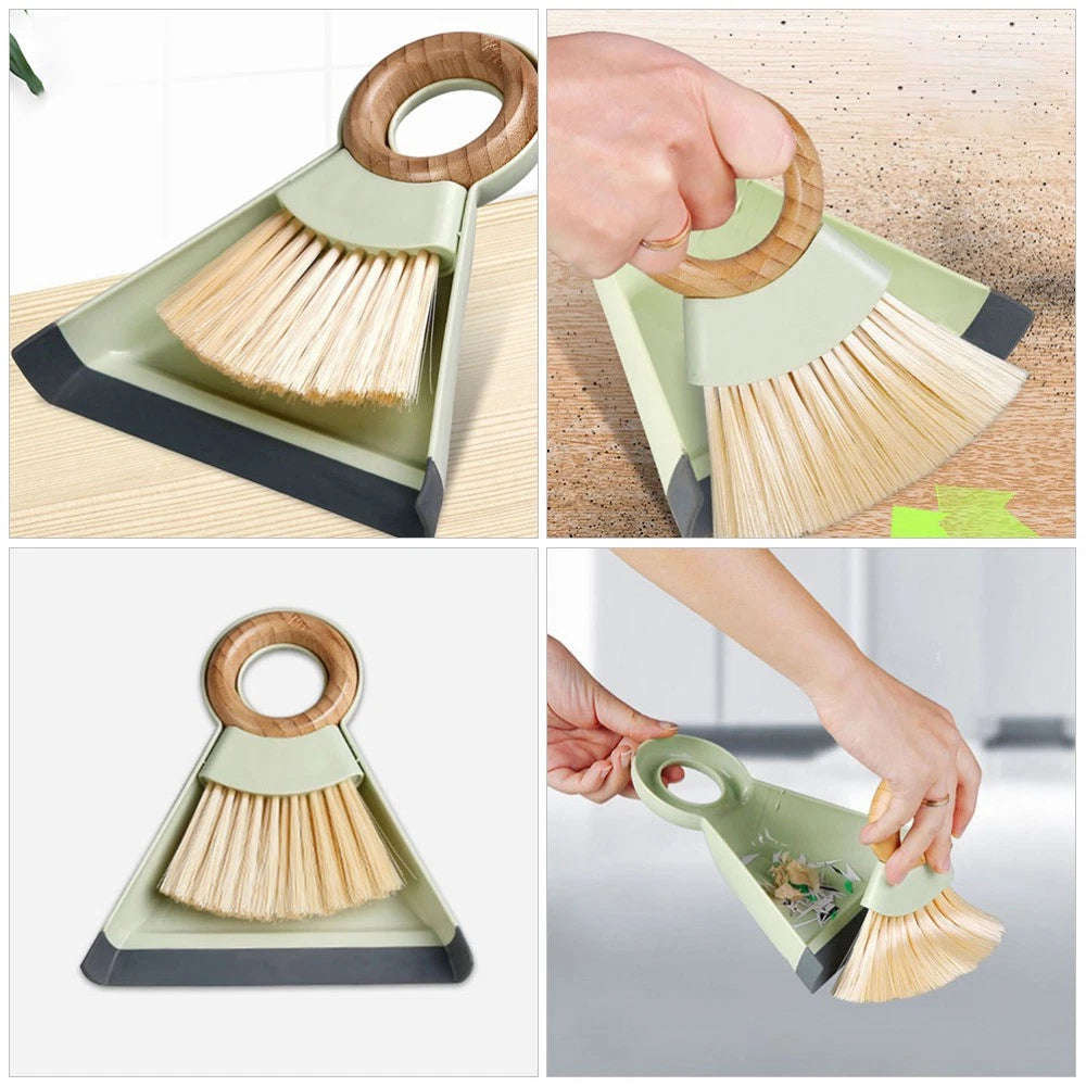 Mini Broom Dustpan Set Duster for Car Air Vent Keyboard Cleaning Brush