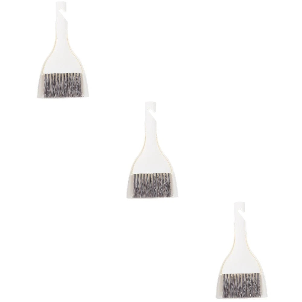 3 Sets Mini Dustpan Broom Table and Brush Small Hand for Cleaning