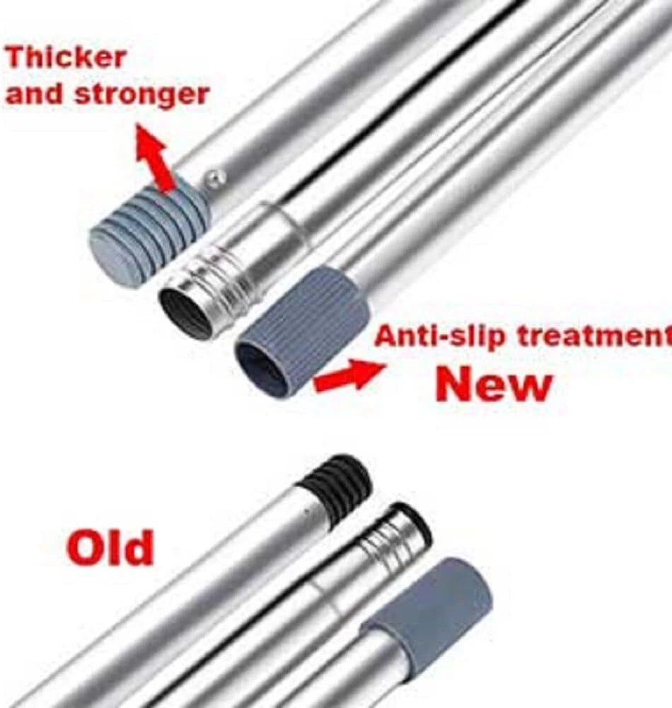 Long Handle Broom & Dustpan Set, 4 Row Bristles, Indoor/Outdoor, Gray&Orange