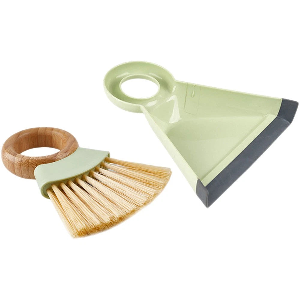 Mini Broom Dustpan Set Duster for Car Air Vent Keyboard Cleaning Brush