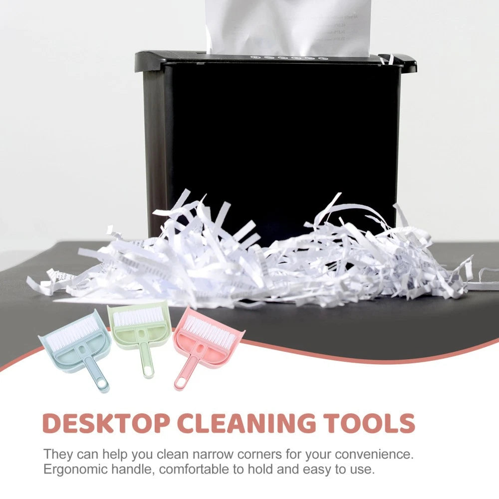 6 Sets of Mini Broom and Dustpan Cleaning Dustpan and Brush Desktop Cleaning