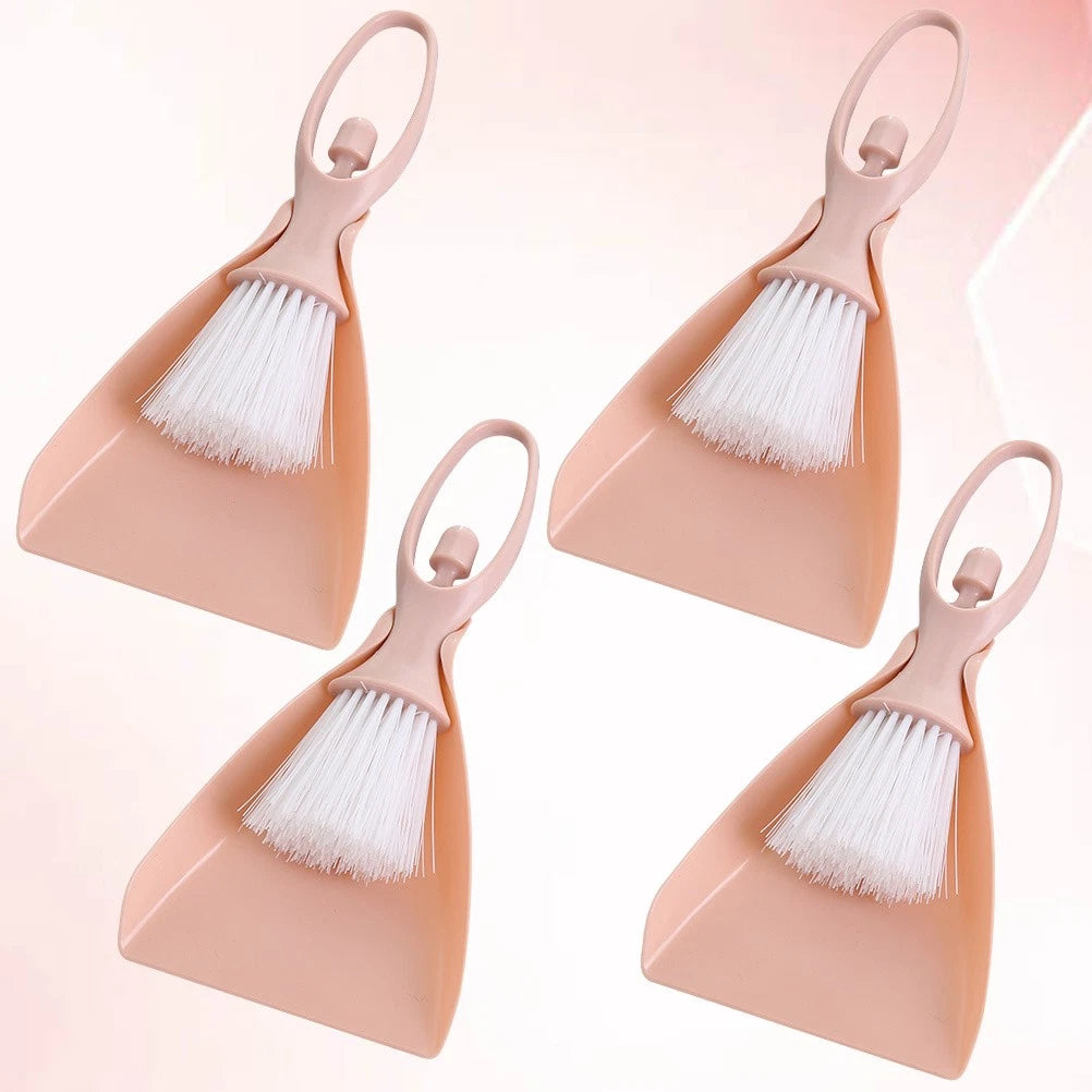 4 Sets Mini Broom Dustpan Brush Small Toddler Household Supplies Compact
