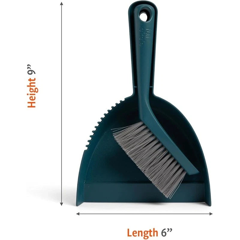 Mini Dustpan Brush Set Compact Broom Ergonomic Recycled Fishing Nets Home Office