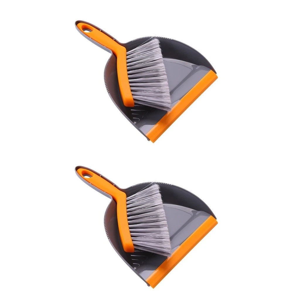 Set of 2 Mini Broom Dust Pan and Brush Sets Desktop Small Dustpan