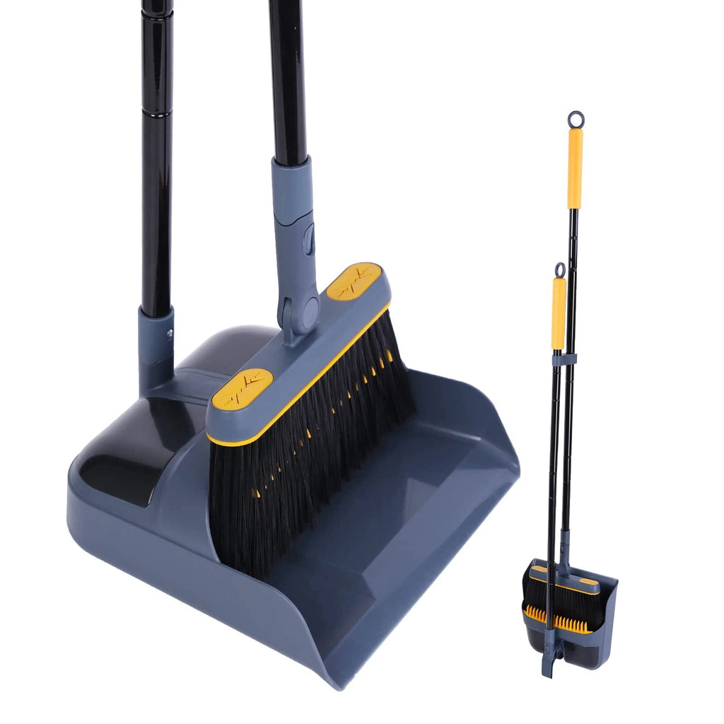 JEHONN Broom and Dustpan Set for Home 54 Inches Long Handle Lightweight 180 D...