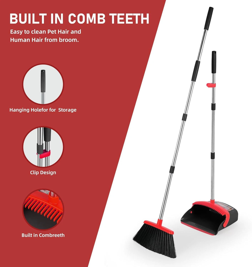 Broom and dustpan set, broom and dustpan combination set, for home use