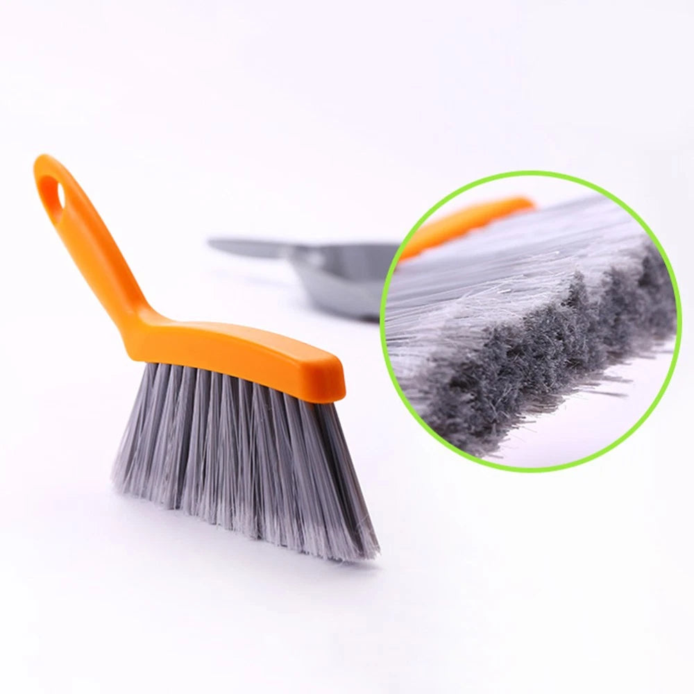 Mini Broom Set Desktop Dust Pan and Brush Sets with Dustpan Handheld