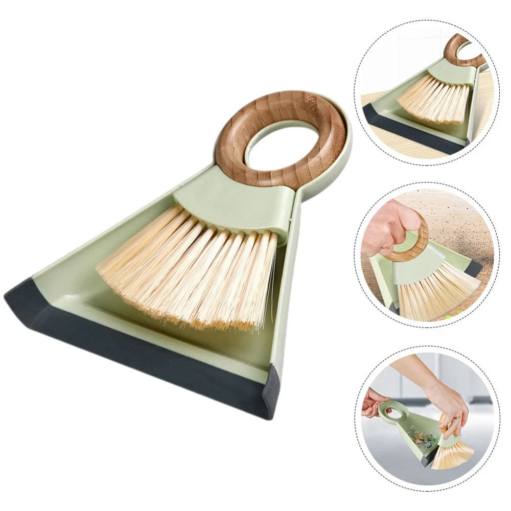 Mini Broom Dustpan Set Keyboard Cleaning Brush Duster for Car Air Vent