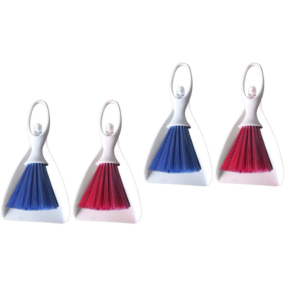 2 Pieces Desktop Broom Set Portable Dustpan Brush Cleaning Tools
