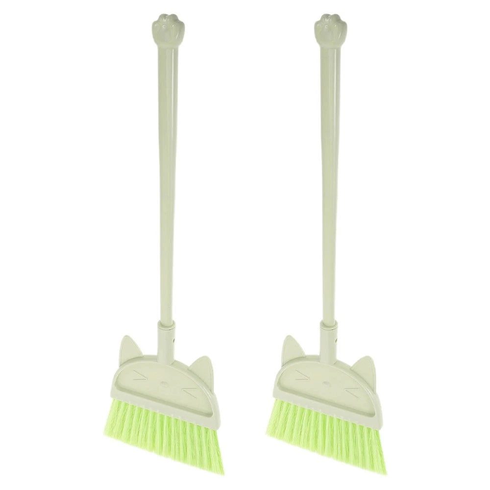 2 Pcs Children's Broom Set Toddler Kids and Dustpan Cleaning Toys