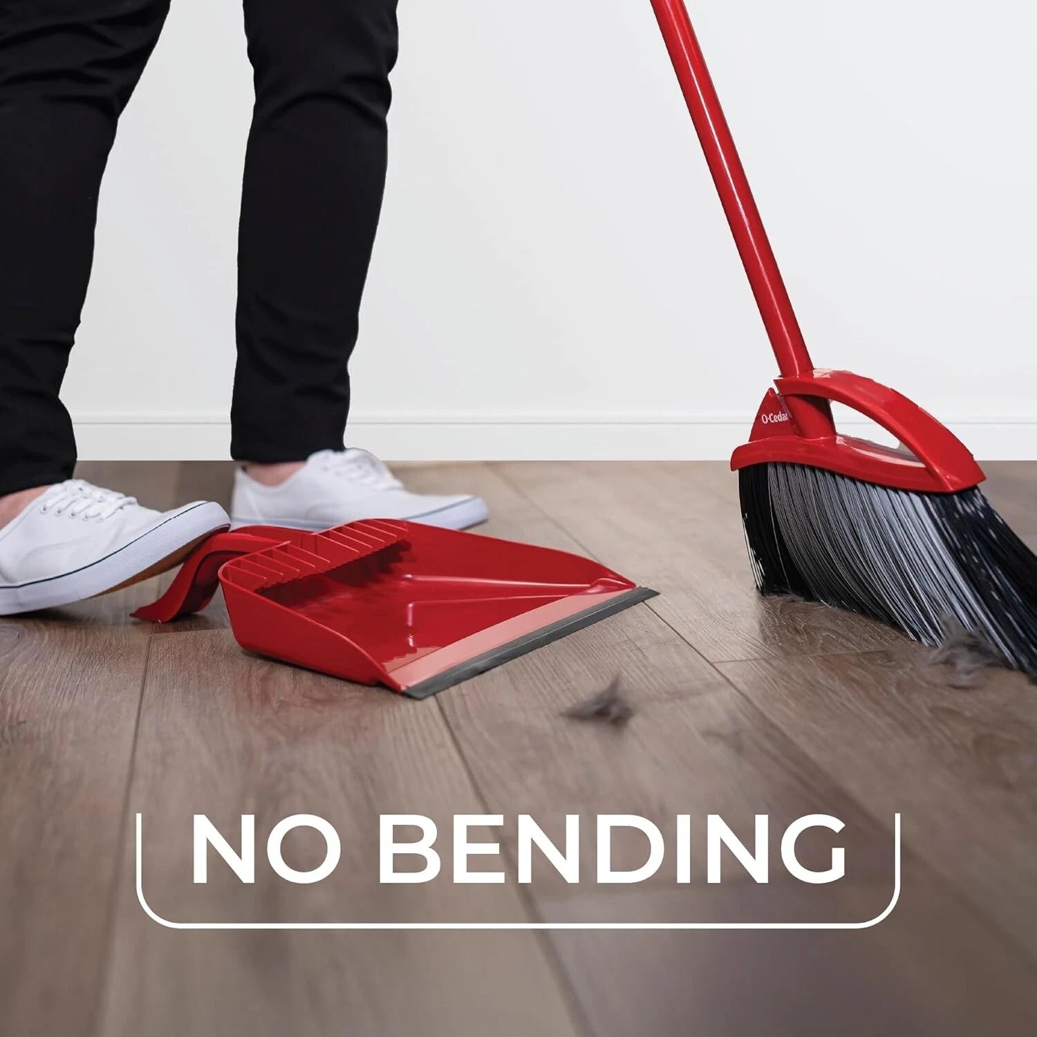 O-Cedar Pet Pro Broom with Step-On Dustpan | Remove 99% with One Sweep | Dustpan