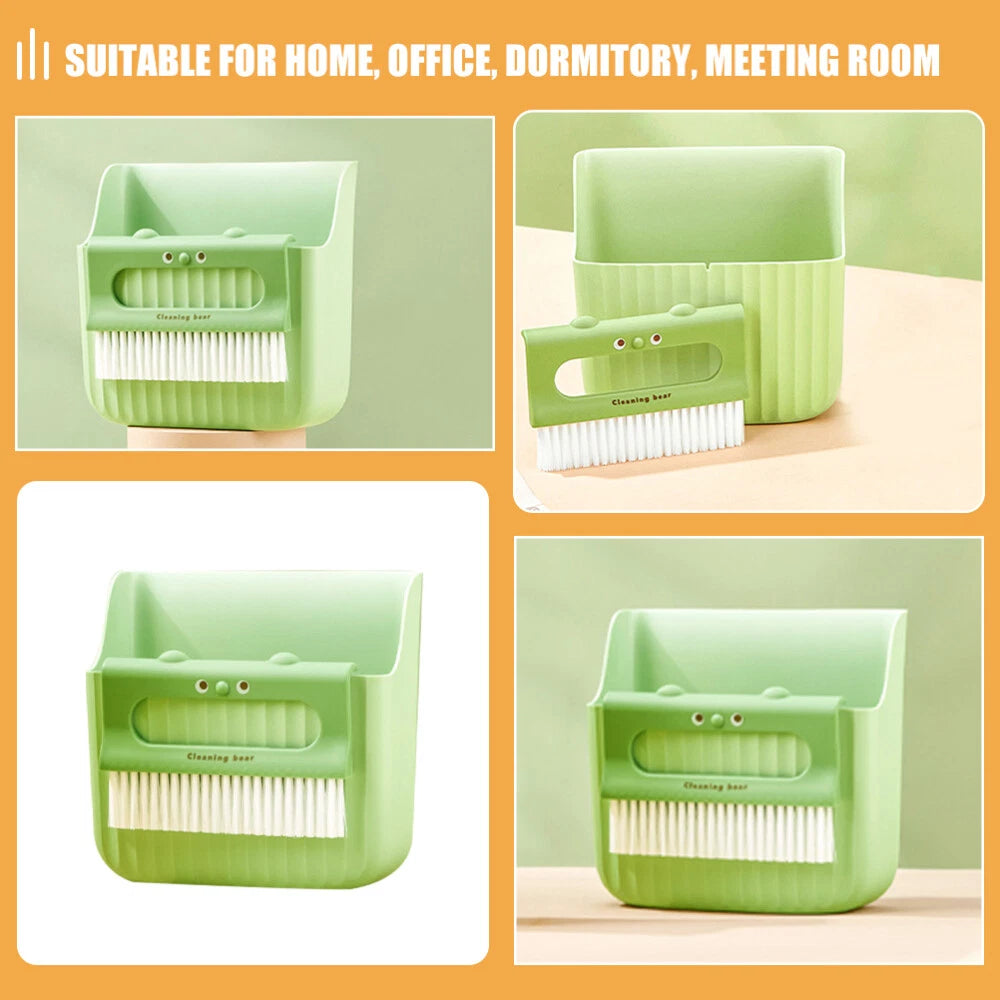 2 Pack Cleaning Broom Set Dustpan with Brush Convenient Mini And