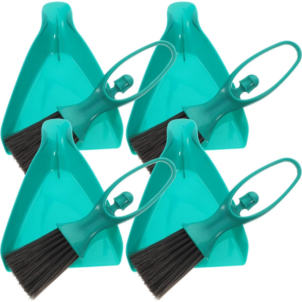 4 Sets Mini Broom Dustpan Cleaning Supplies for Housekeeping Desktop