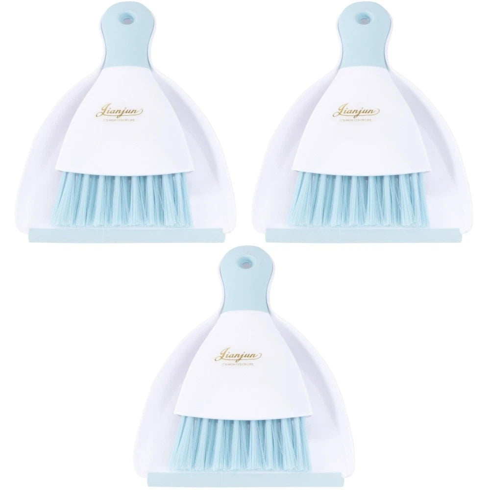 3 Count Convenient Small Dustpan Set Household Supplies Desktop Cleaner