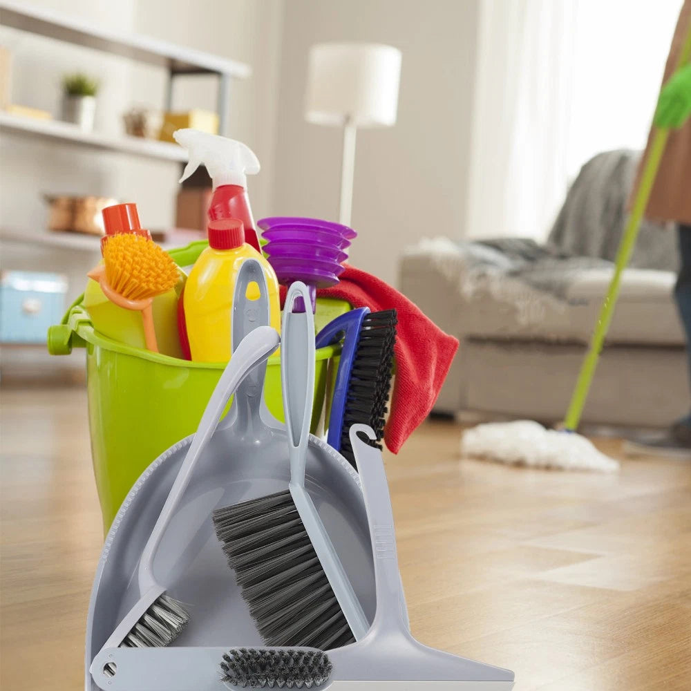 5 Pcs Broom Dustpan Child Mini Brooms Small Cleaning Brush for Desk